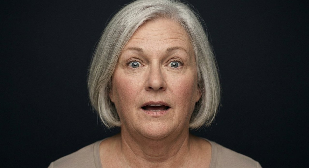 A woman's face showing insight: brightening eyes, lifted brows, a look of sudden understanding.