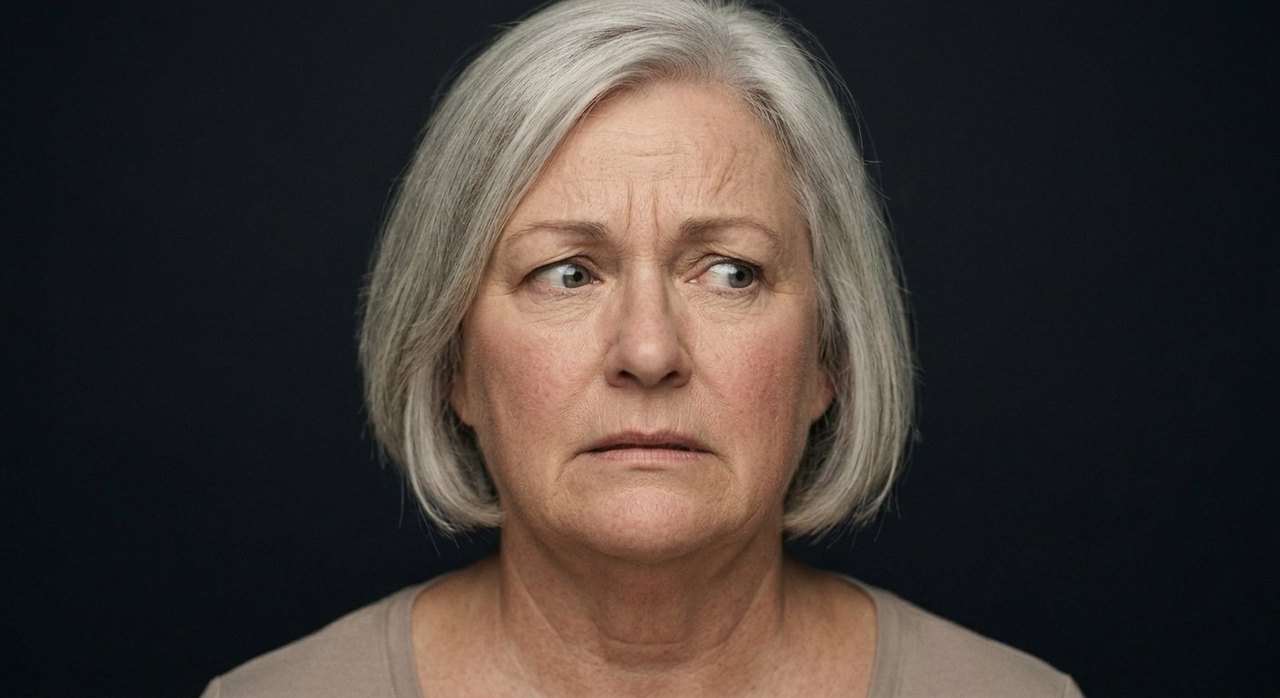 A woman's face showing overwhelm: wide eyes, an open mouth, a flooded overcome look.